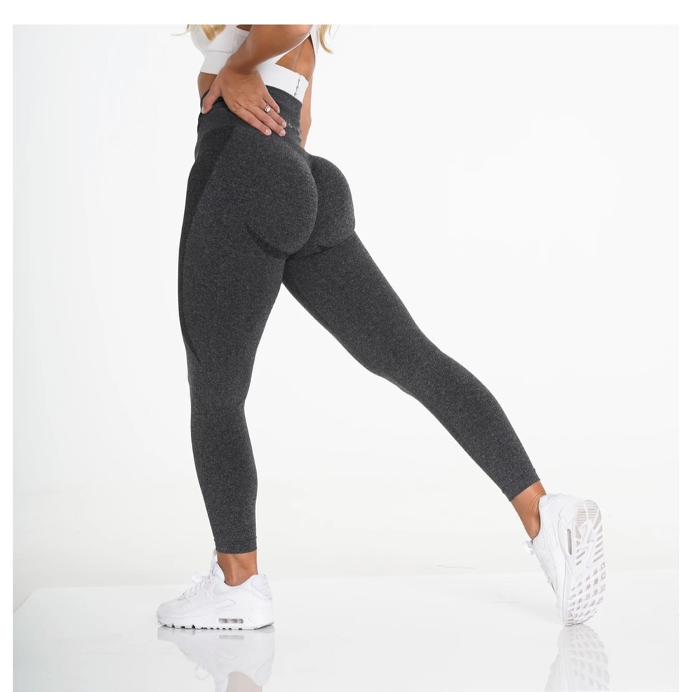 NVGTN Black speckled contour seamless leggings